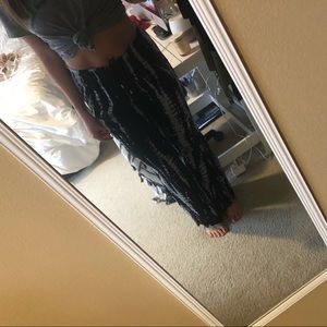 Dark tie dye palazzo pants